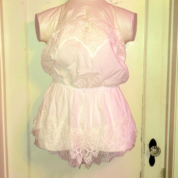 Large VTG Victoria's Secret Dream Angels white cotton lace Romper - Picture 3 of 7